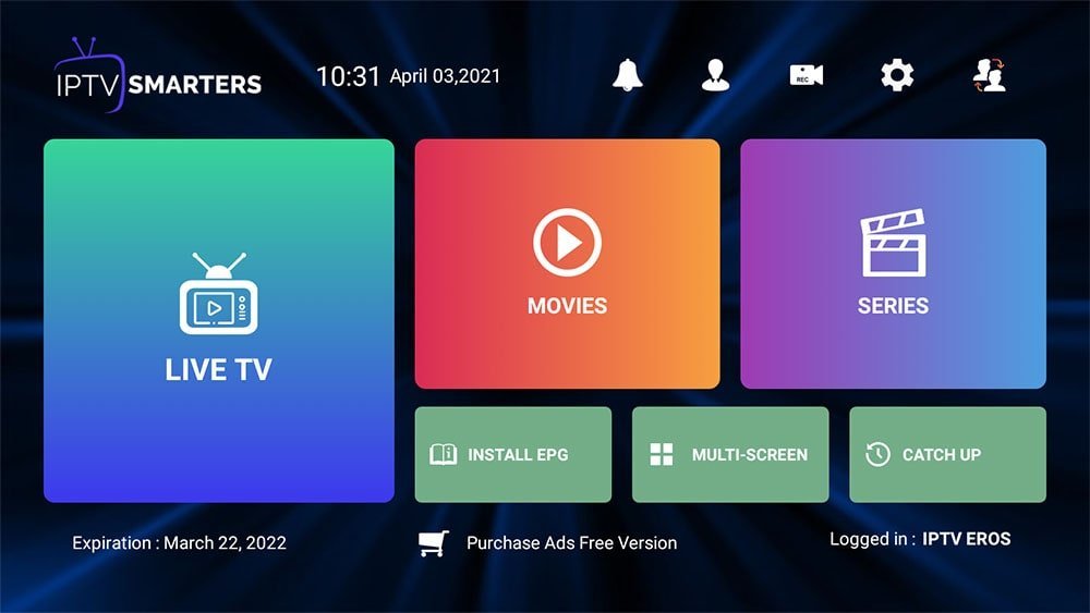 IPTV channel interface