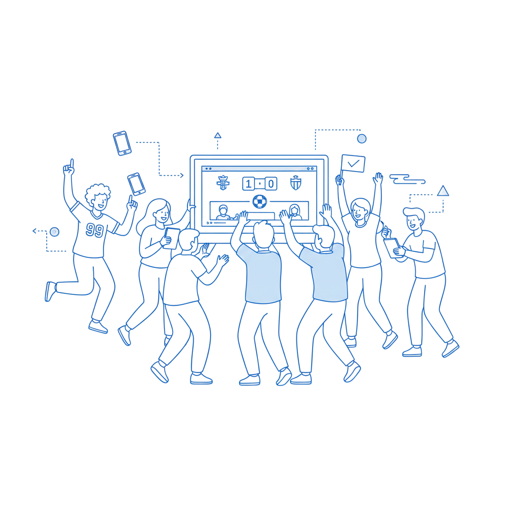 sketch for people cheering the best iptv canada