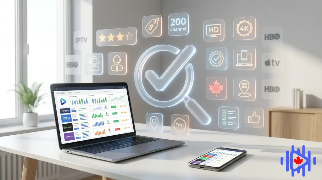 iptv provider laptop and phone