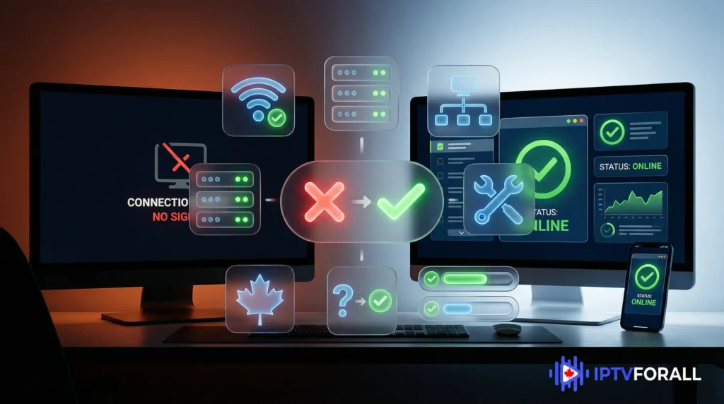 Network connectivity issue troubleshooting iptv canada interface